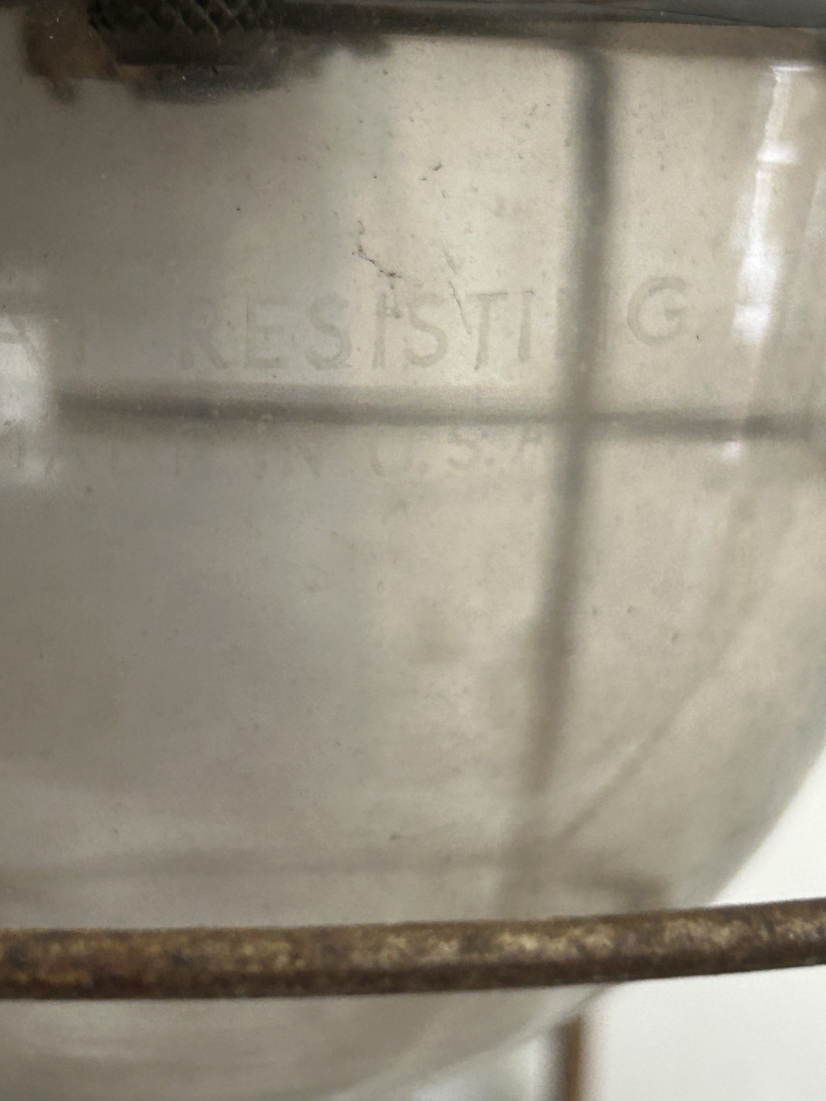 Vtg Kamplite Inverted Lantern Model IL-11A Made in USA Red Glass Lens