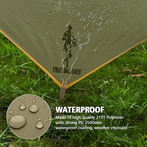 Waterproof Portable Tarp Multifunctional Outdoor Camping Traveling Awning Bac…