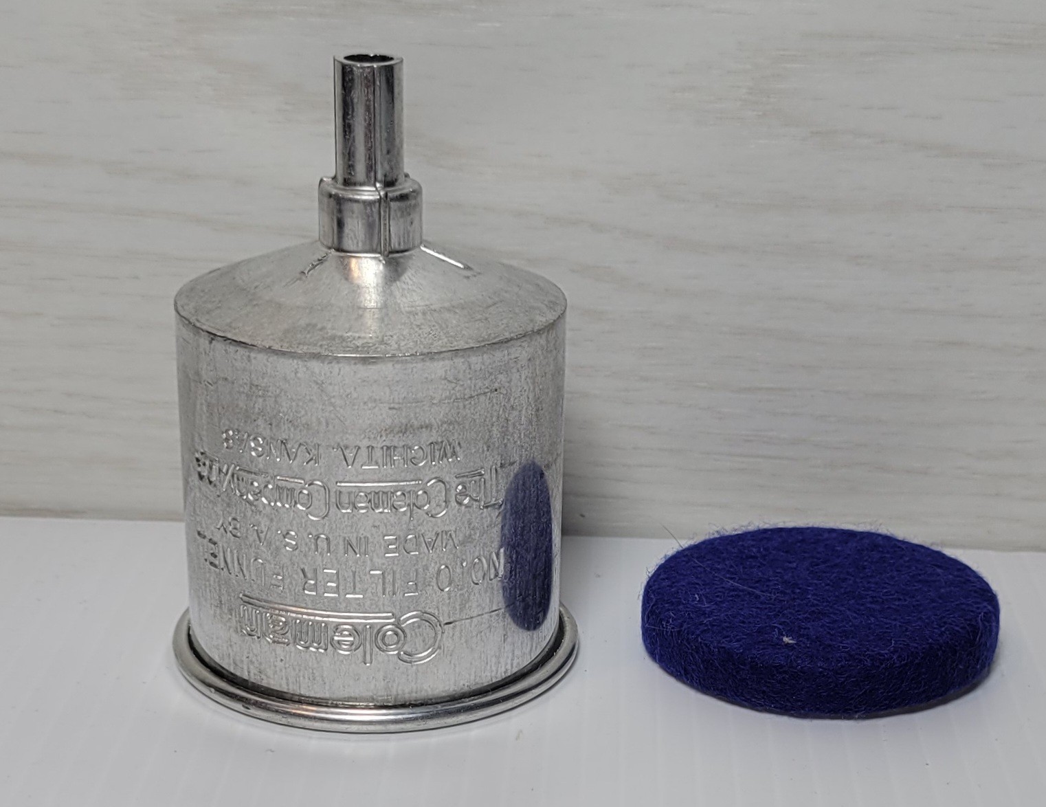 Vintage Coleman Aluminum Metal No.0 Funnel USA New Without Box