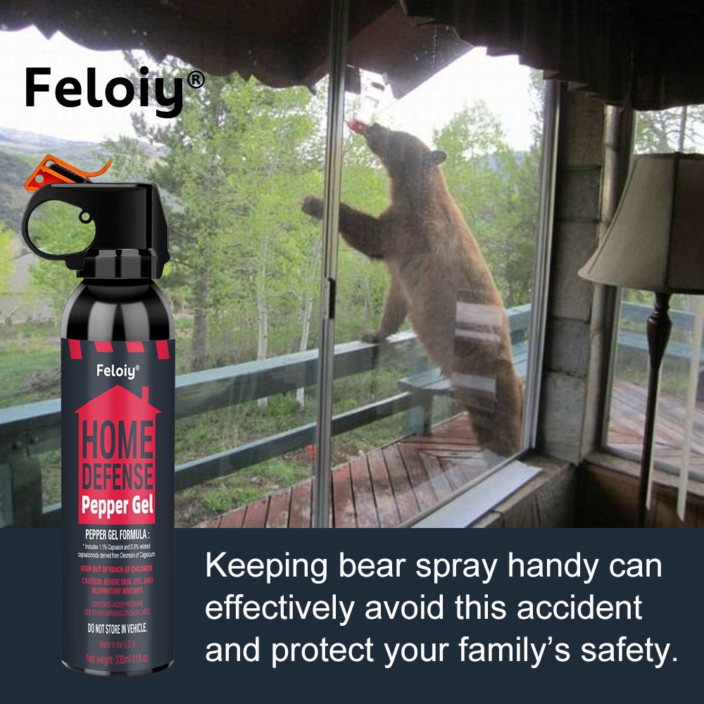 Feloiy Bear Spray Repellent 11oz Personal Defense Protection w/ Spray bag