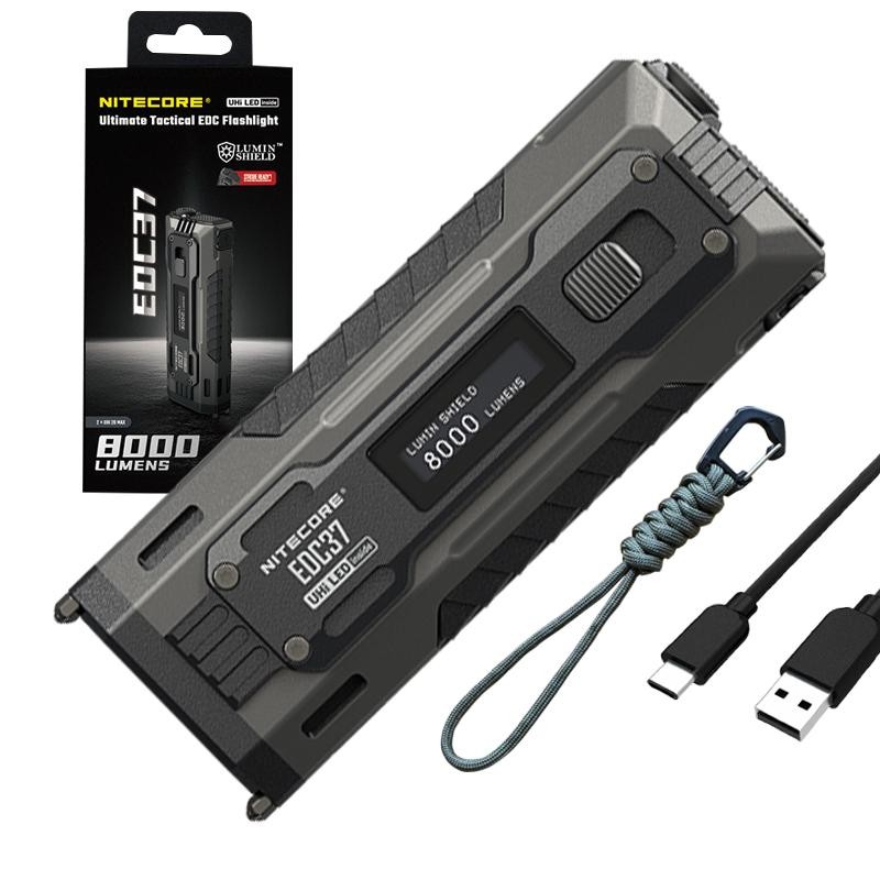 Nitecore EDC37 Ultimate Tactical EDC Flashlight: Double the Power – 8,000 Lumens