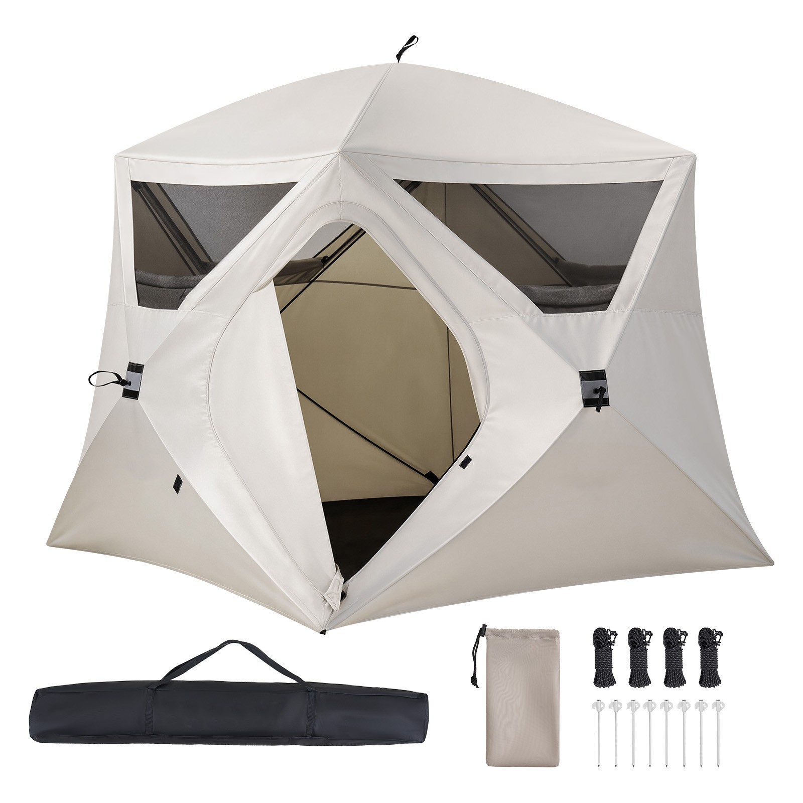 Uimoso 4-Person Instant Cabin Tent Camping Hiking Pop Up Tent 60-Sec Quick Setup