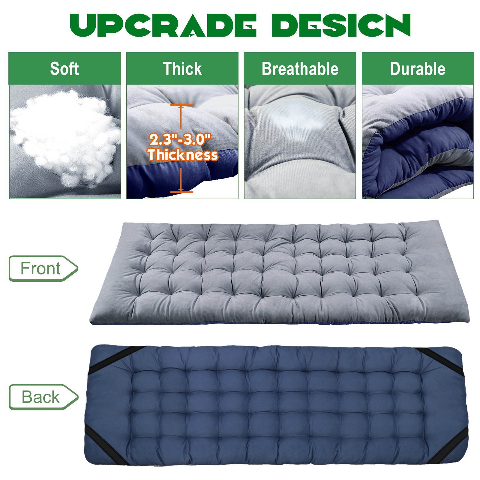 Camping Cot for Adults, Heavy-Duty Comfortable Military Army Mattress Cot & Bag