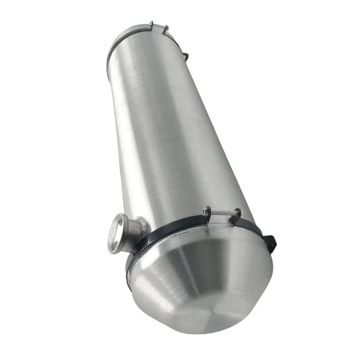 JSD 13.2 Gallons 10″x40″ Aluminum Spun Round Gas Tank End Fill 3/8″ NPT Outlet
