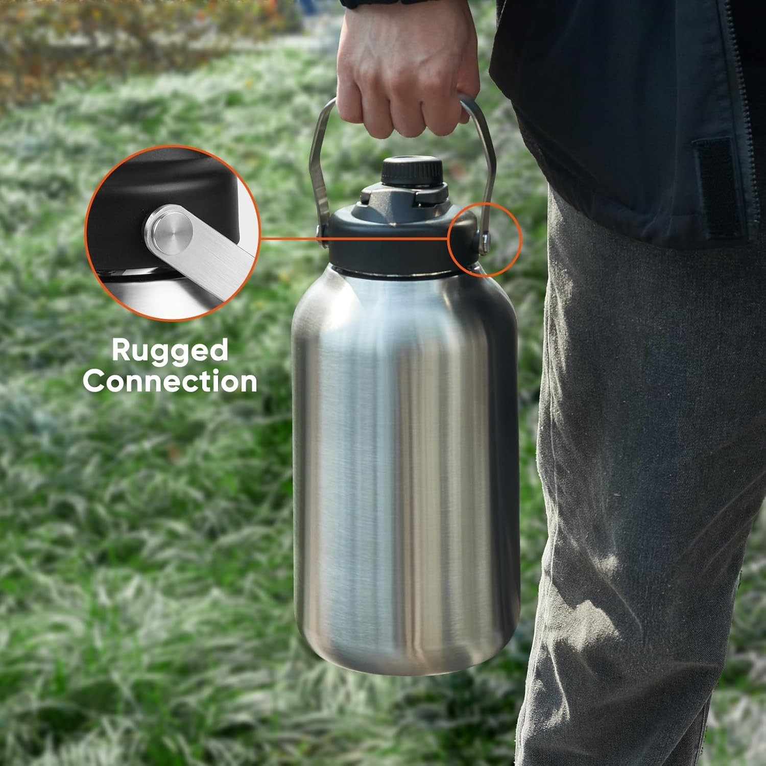 Stainless Steel 1 Gal Insulated Water Bottle For Hot & Cold Drink