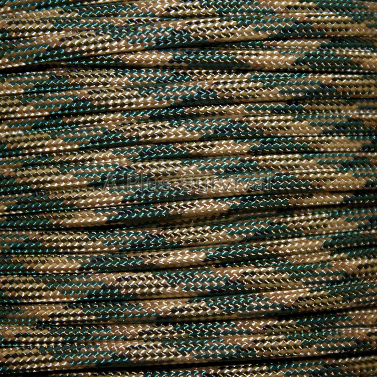 Woodland Camo Paracord 50 Feet 550 lb 7 Strand Emergency Survival Bracelet