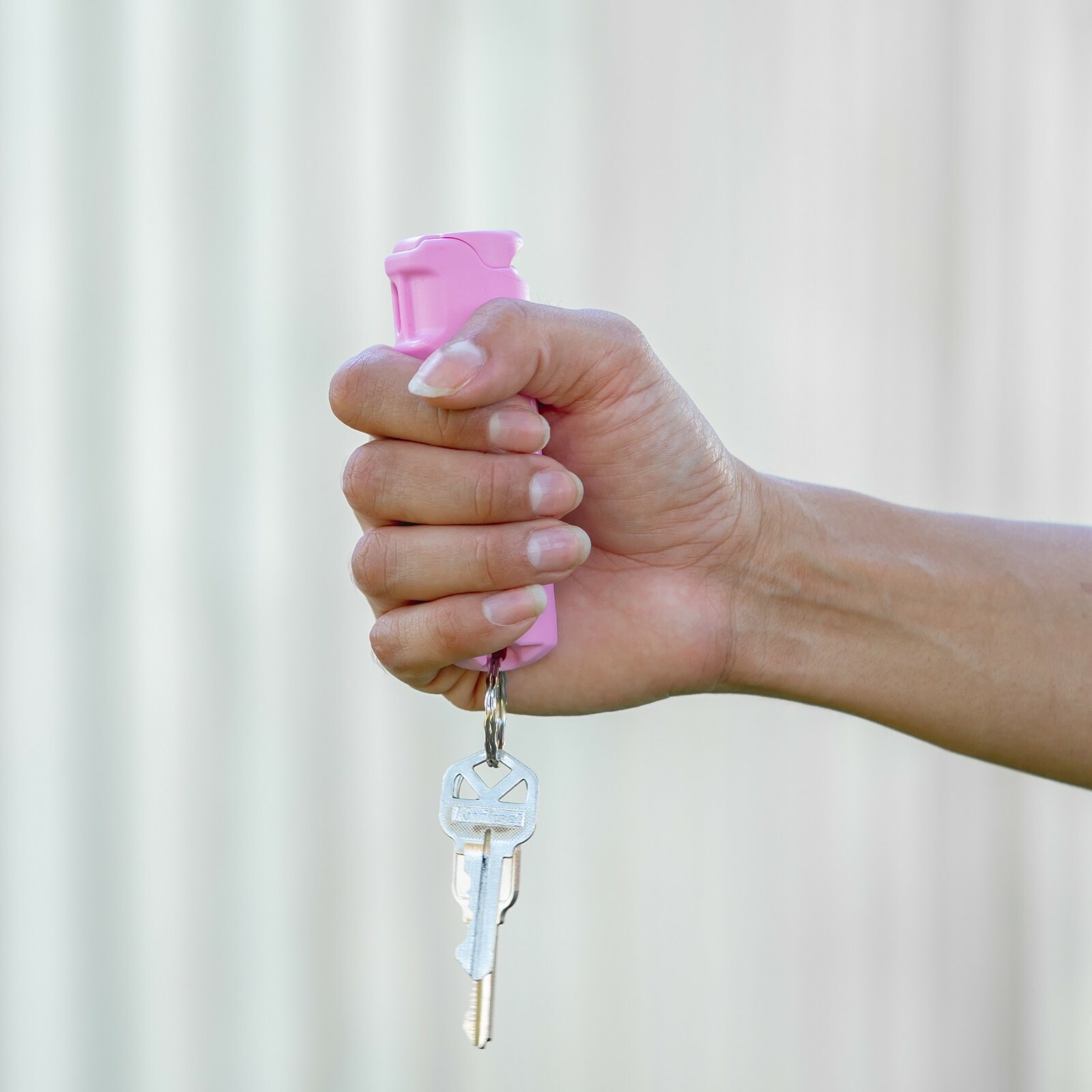 3 Police Magnum Keychain pepper spray .5oz pink flip top self defense protection