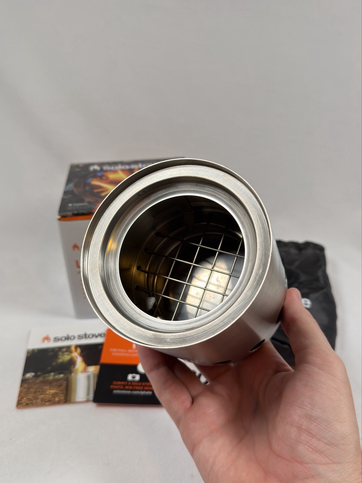 Solo Stove Lite Portable Camp Stove 304 Stainless Steel Low Smoke NEW & Unfired!