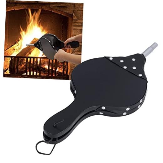 Fireplace Bellows, Large Wood Air Blower for Outdoor Camping | Smoke
