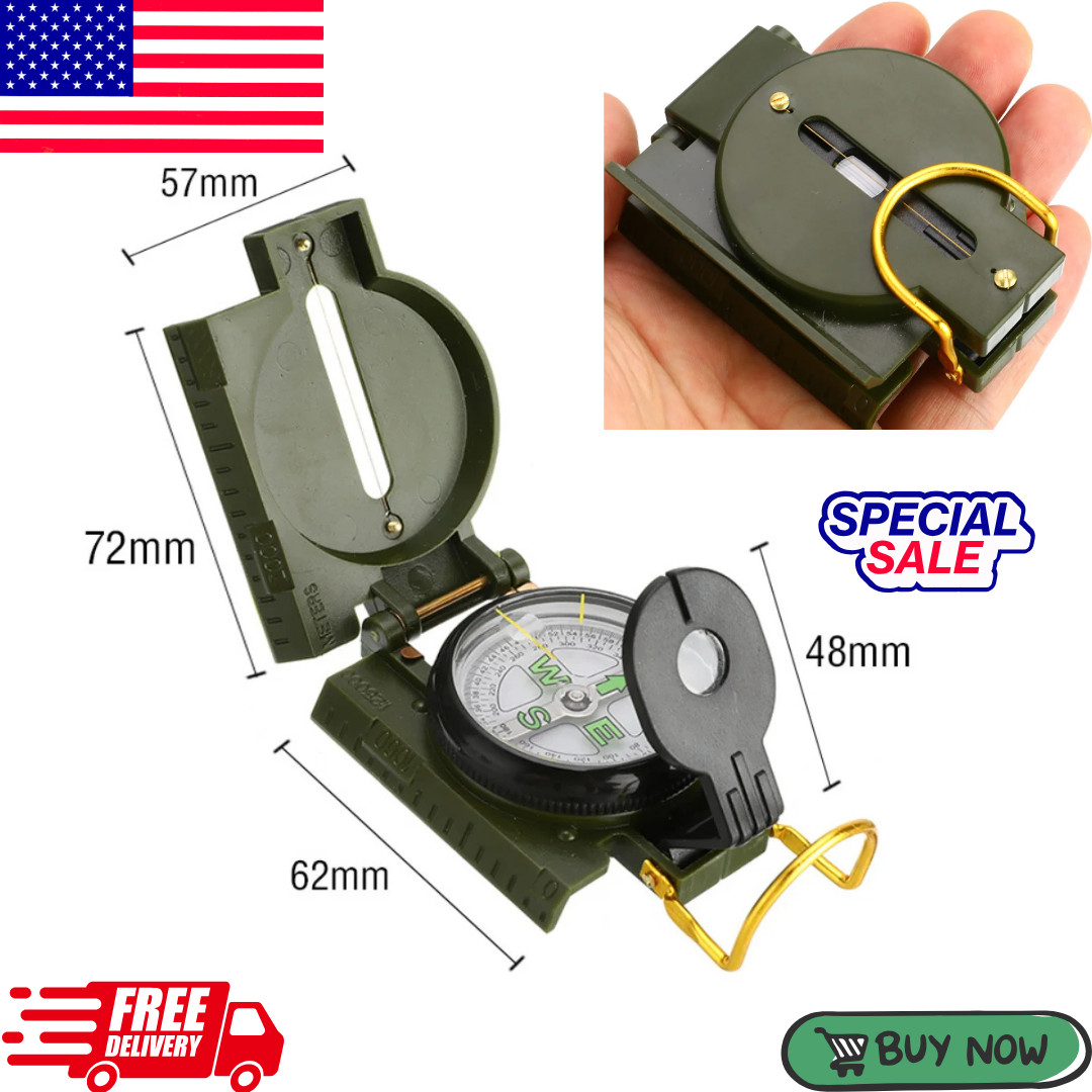 Compass Lensatic Versatile Military Camping Hiking Survival Outdoor Activity US