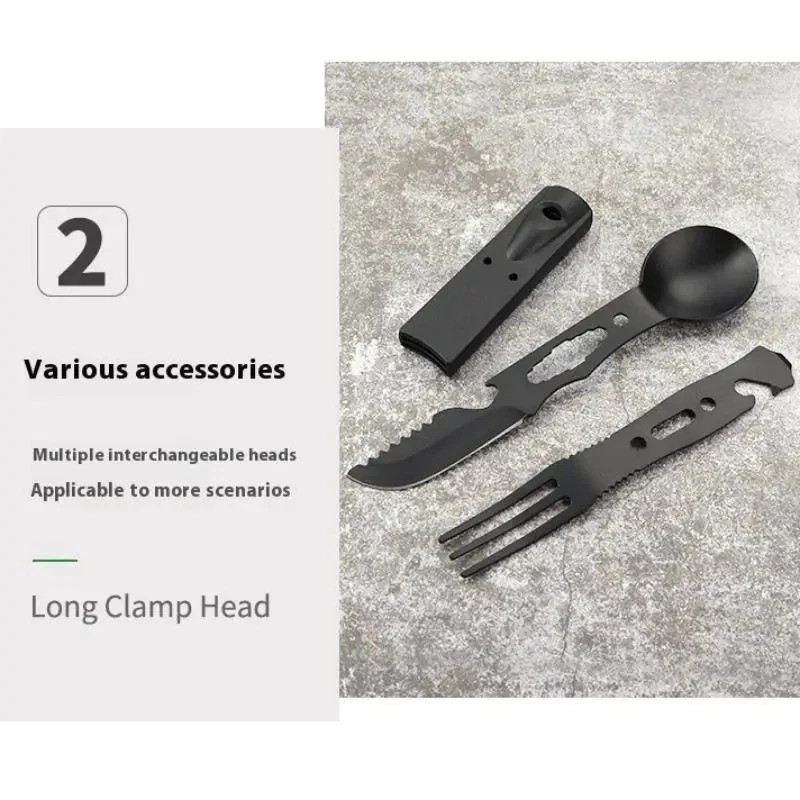 7 in 1 Multi Tool Fork Knife Spoon Camping Survival Tool Kit