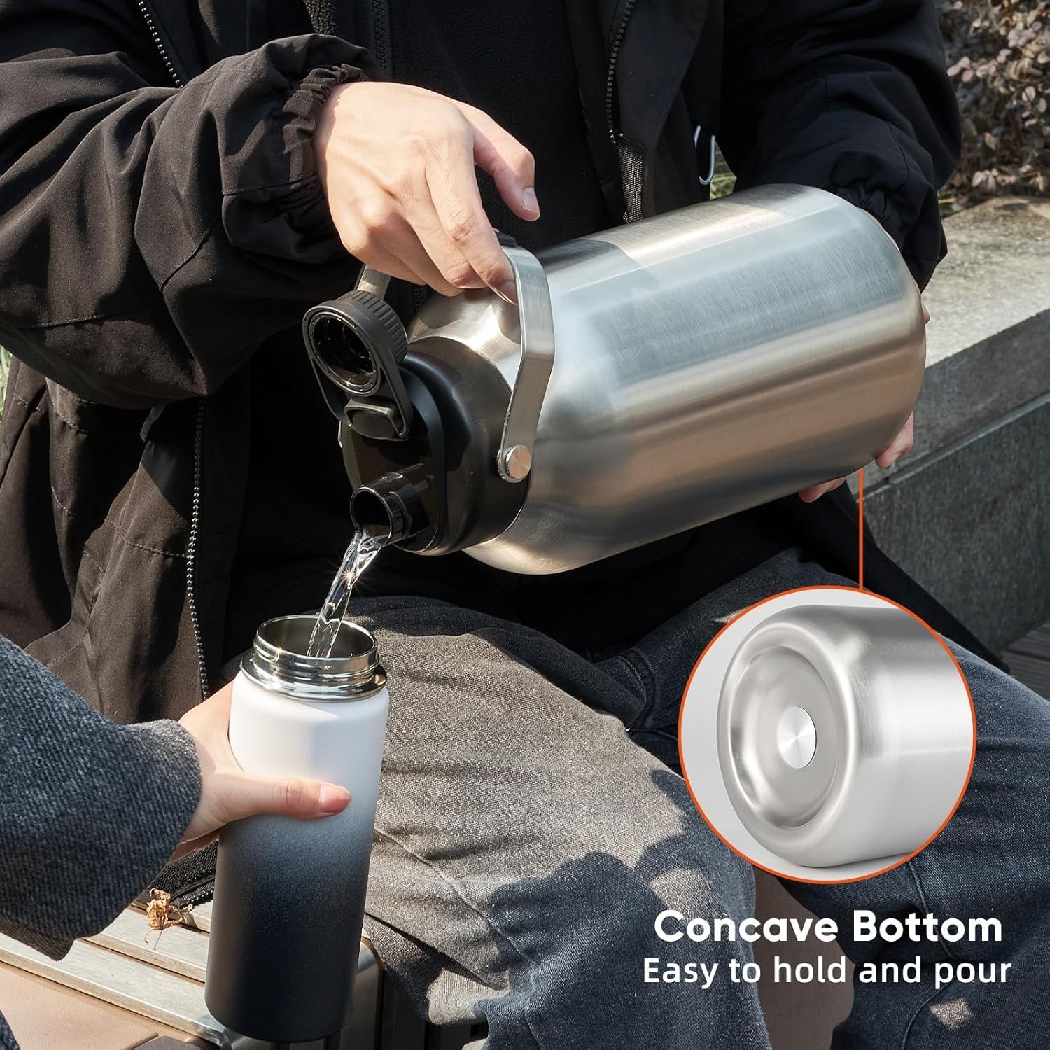 Stainless Steel 1 Gal Insulated Water Bottle For Hot & Cold Drink