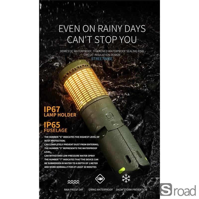 10000mAh Telescopic Camping Lantern With Power Bank, IP65 Waterproof