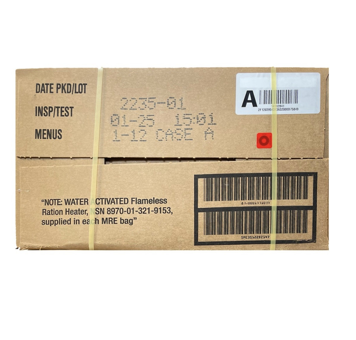 MRE Case A Sealed Military Ready To Eat Meals, Menus 1–12 (INSP 2025) ***