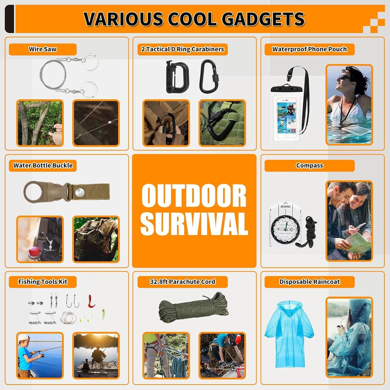 260Pcs Emergency Survival Kit, Full First Aid Supplies with Thermal Emergency…