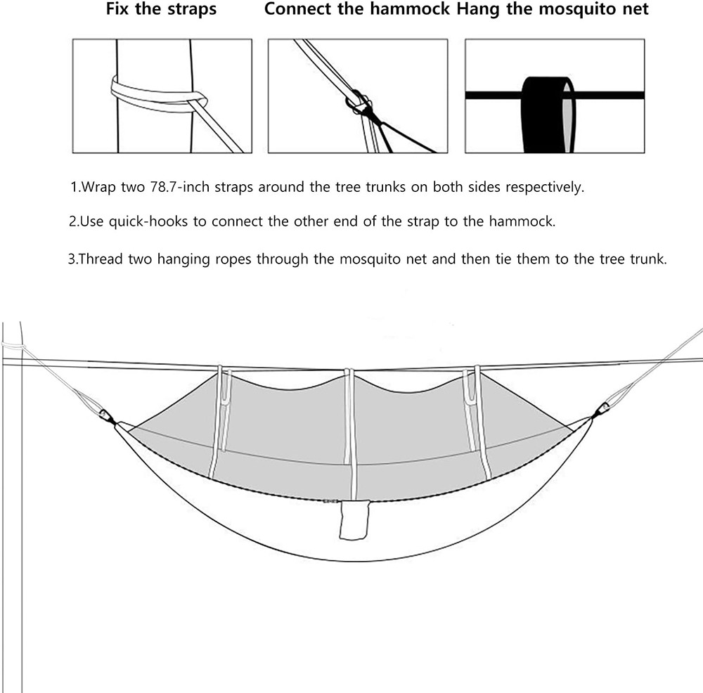 Camping Hammock With Mosquito Net / Under Quilt Blanket/ Rainfly Cover Tarp Fall