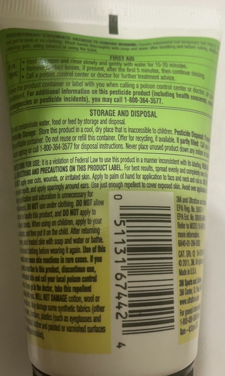 3m Ultrathon Insect Repellent Lotion 2pcs- 2oz- 12 HR Time Release Protection