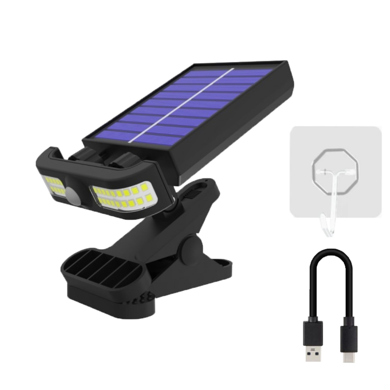 Solar Clip Lights Outdoor, 1200mAh Rechargeable Battery & USB Charging, IP65 …