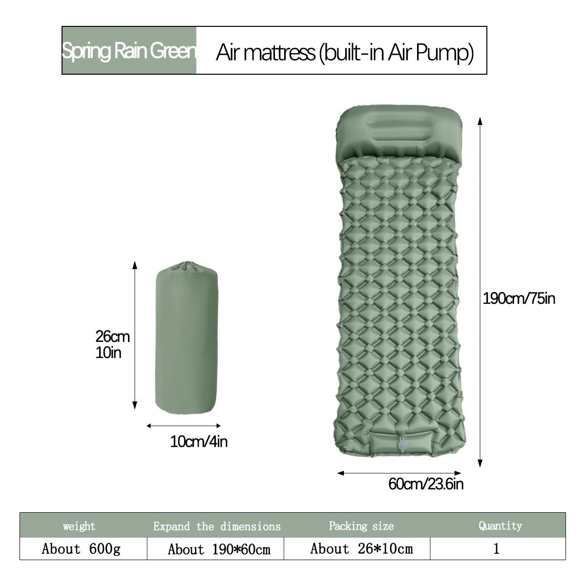 Ultralight Inflatable Camping Sleeping Pad Air Mattress Hiking Travel Mat