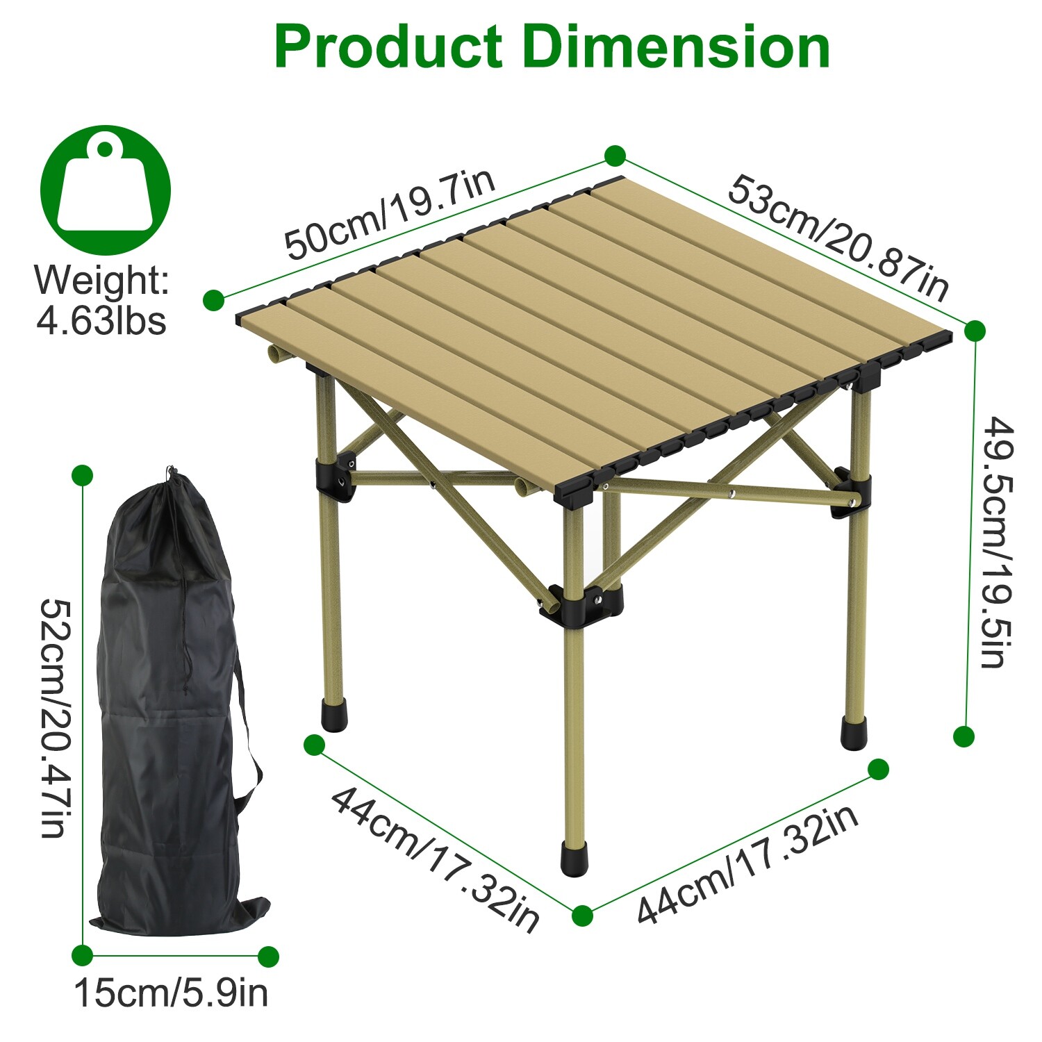 Aluminum Folding Table Portable Picnic Camping Table Indoor Outdoor Grill Table