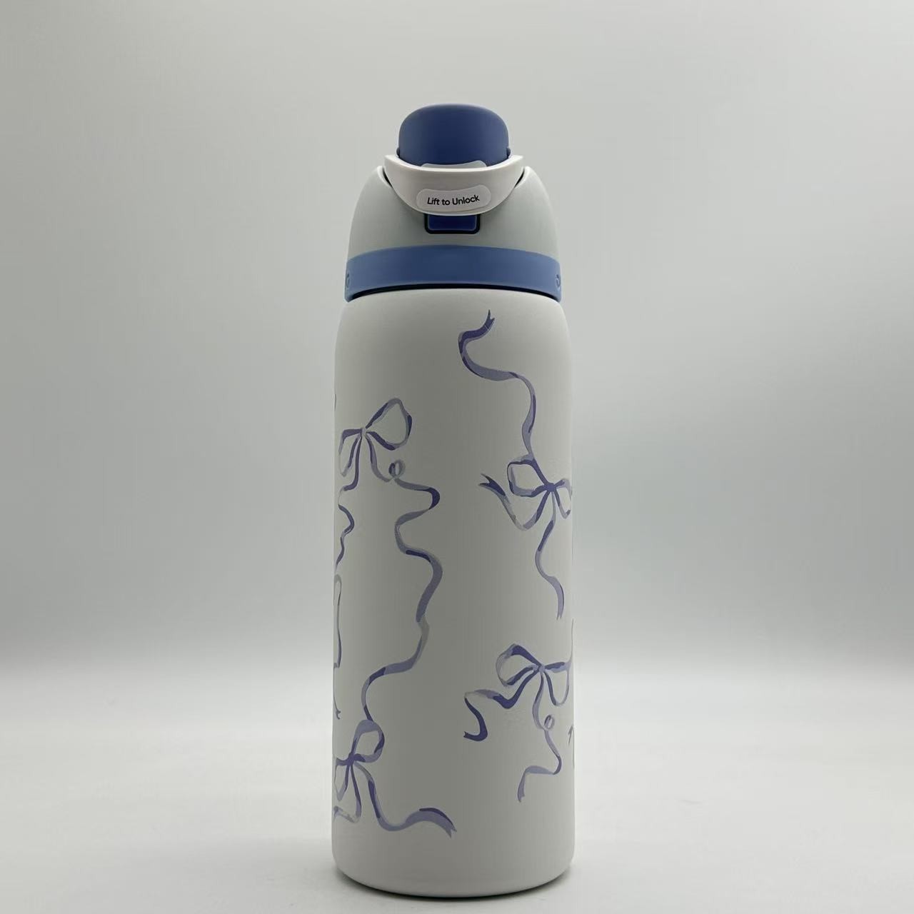 Owala 32oz Water Bottle Tied And True Blue Bows Limited Edition FreeSip