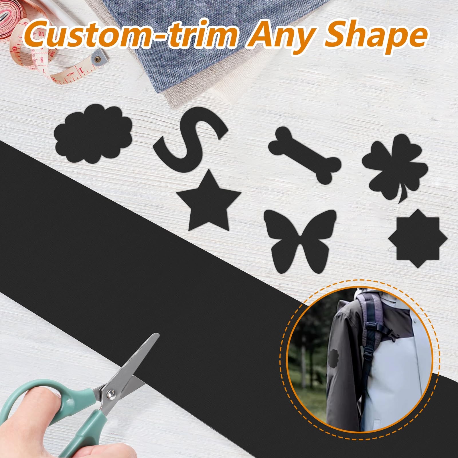 Euqvunn Nylon Repair Patch, Self-Adhesive Tent Repair Tape (200cm x 10cm),