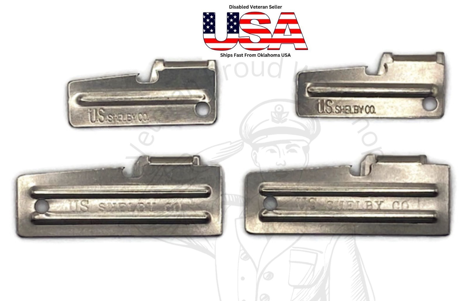 4 Pieces Original Military Issue P38 & P51 Can Openers US Shelby Co. USA Made