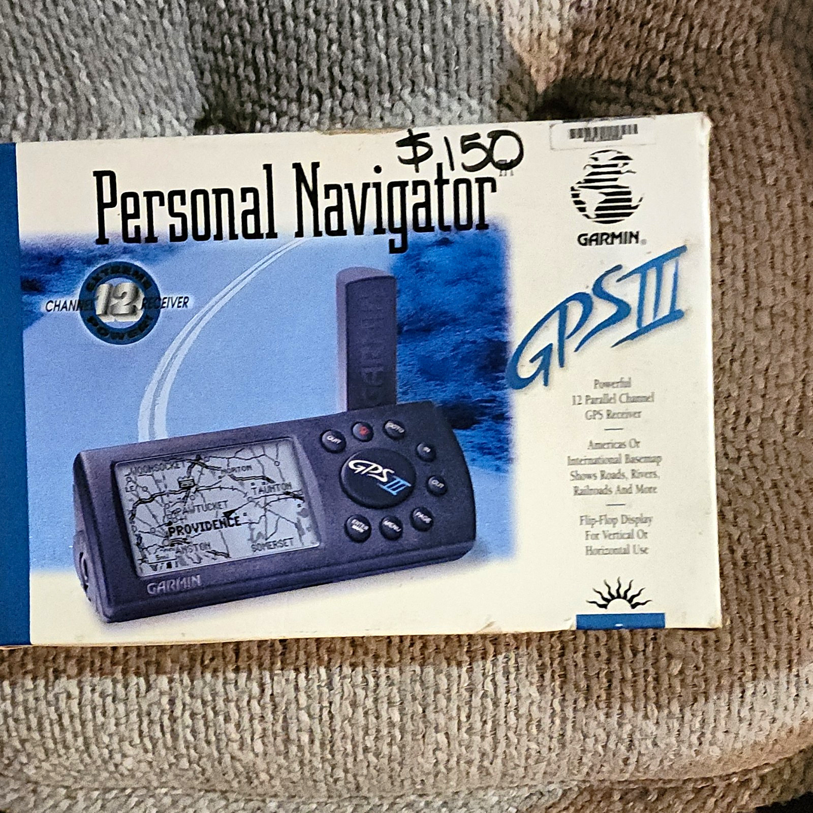 Garmin GPS III Personal Navigator Handheld GPS 12-Channel Grayscale, Hiking