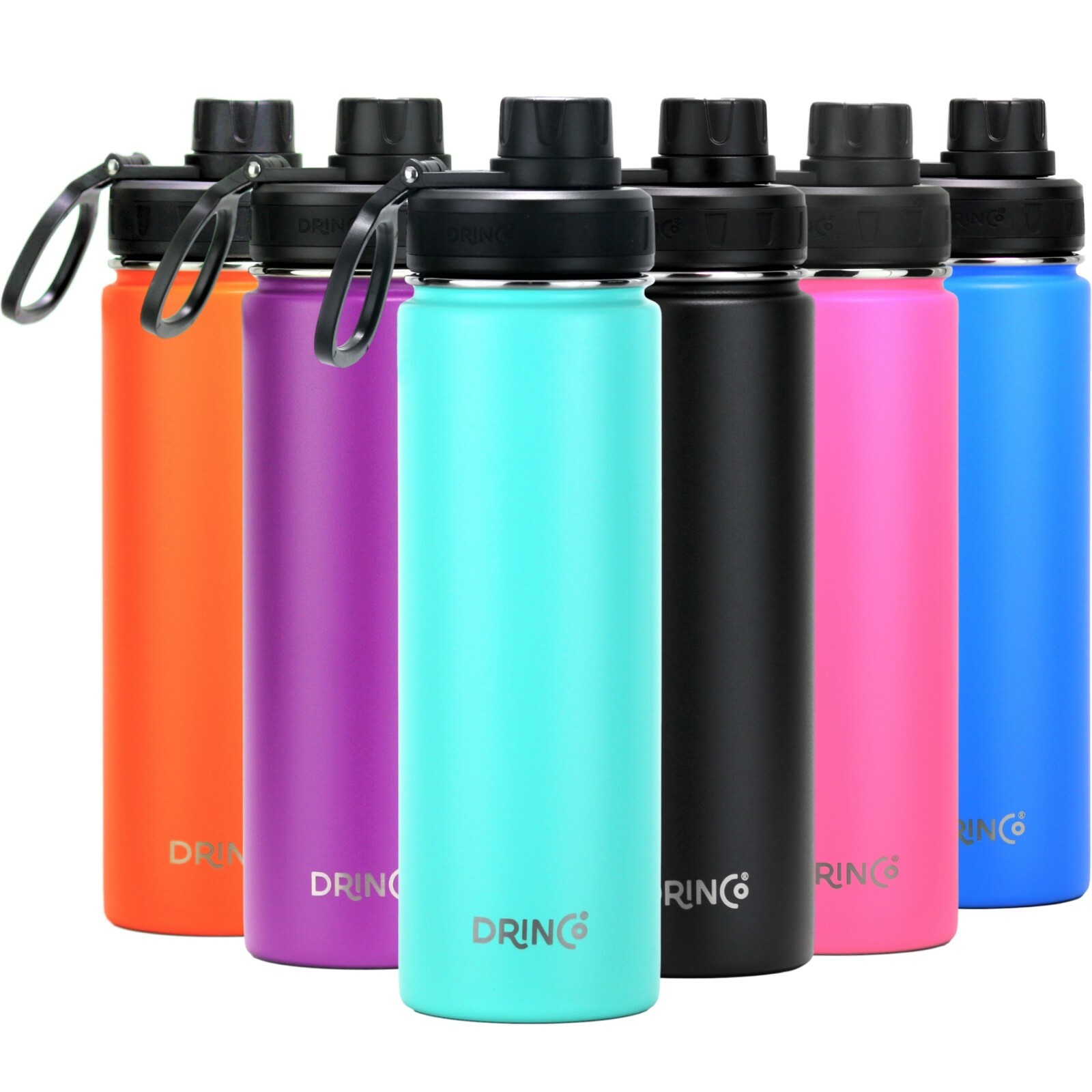 Drinco 32 oz 22 oz Insulated Stainless Steel Water Bottle Flask