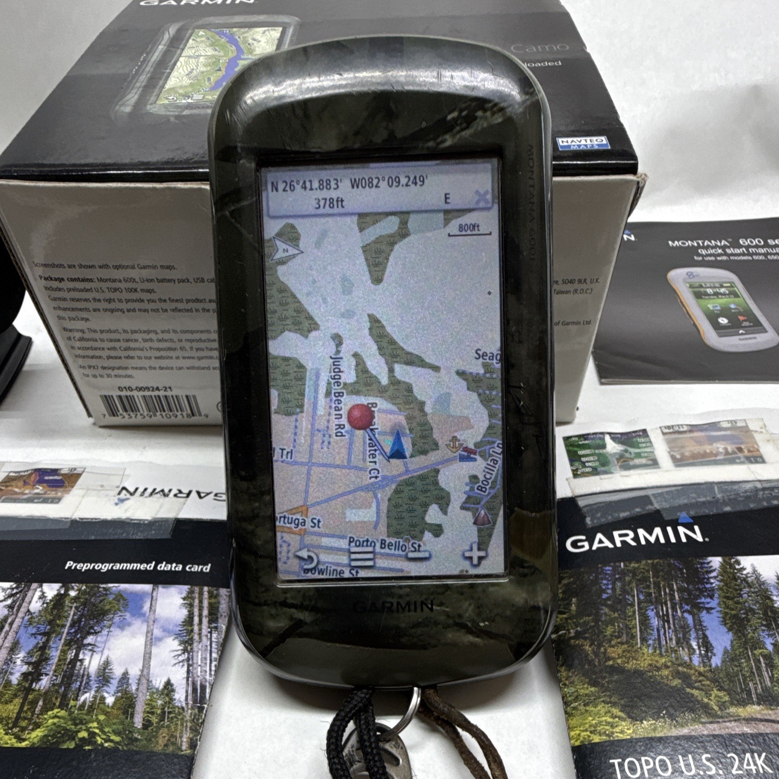 Garmin Montana 600t Camo Handheld Waterproof GPS w/ Built-In Compass & TOPO Maps