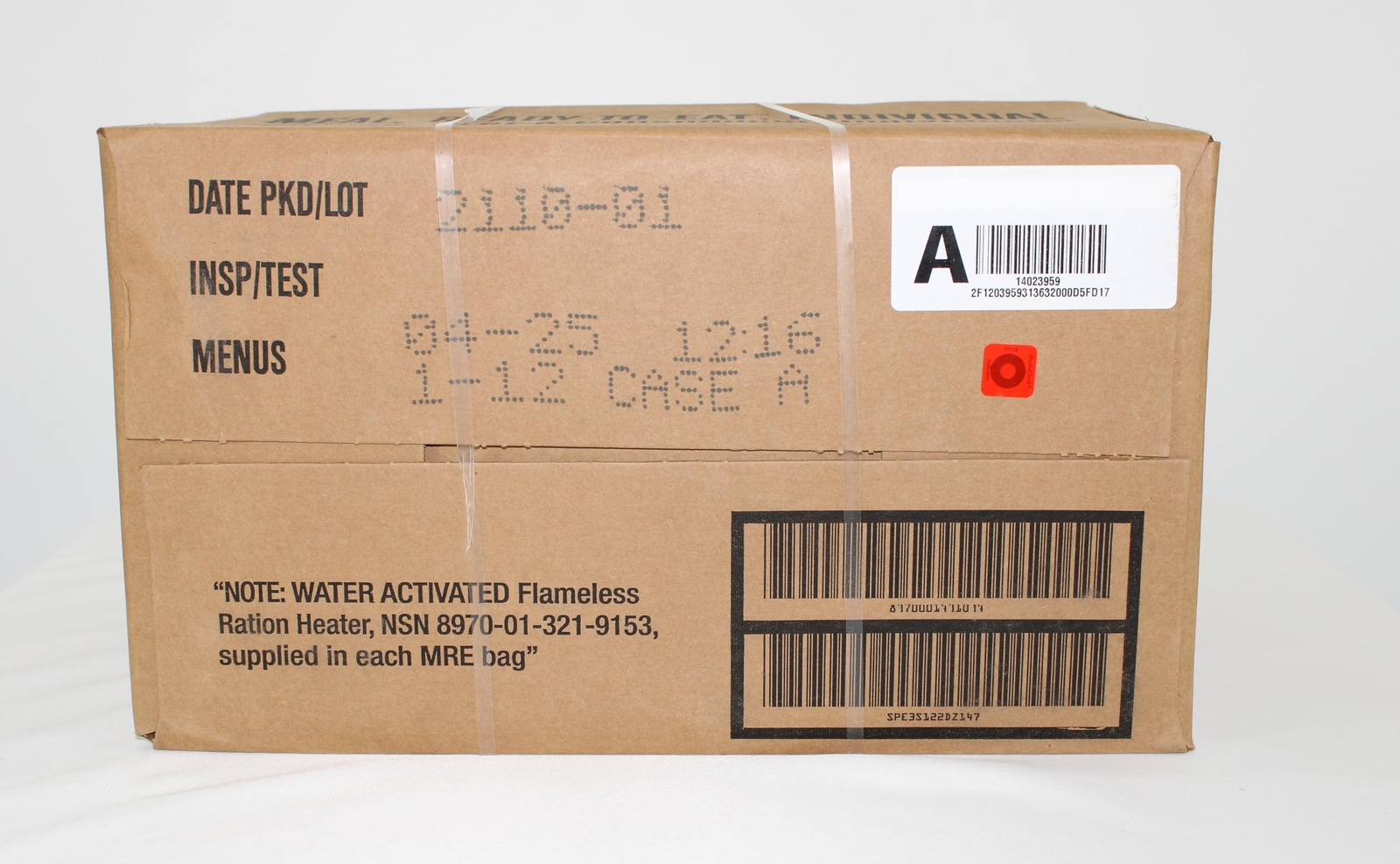 Wornick MRE Meals Ready to Eat, Emergency Food Supply, (Random Case A or B)