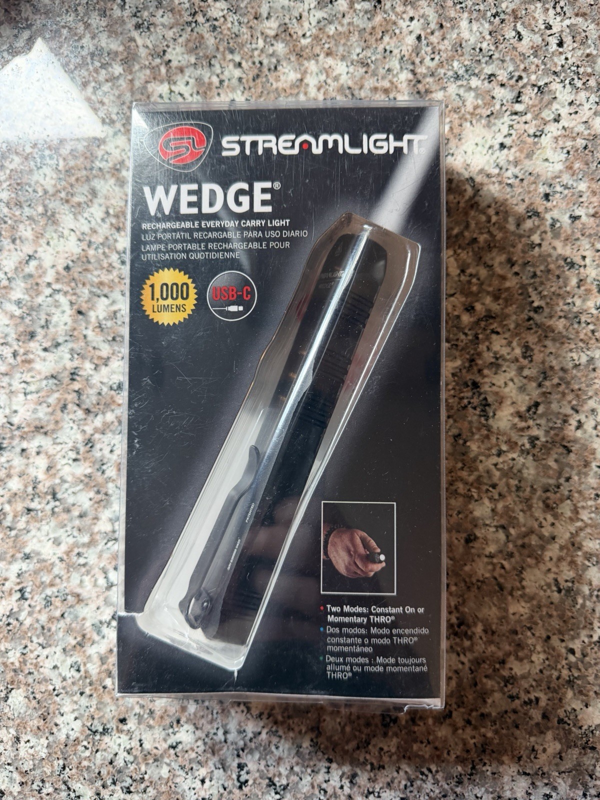 Streamlight Wedge Rechargeable EDC Flashlight Black 300/1,000 Lumens 88810 USB-C