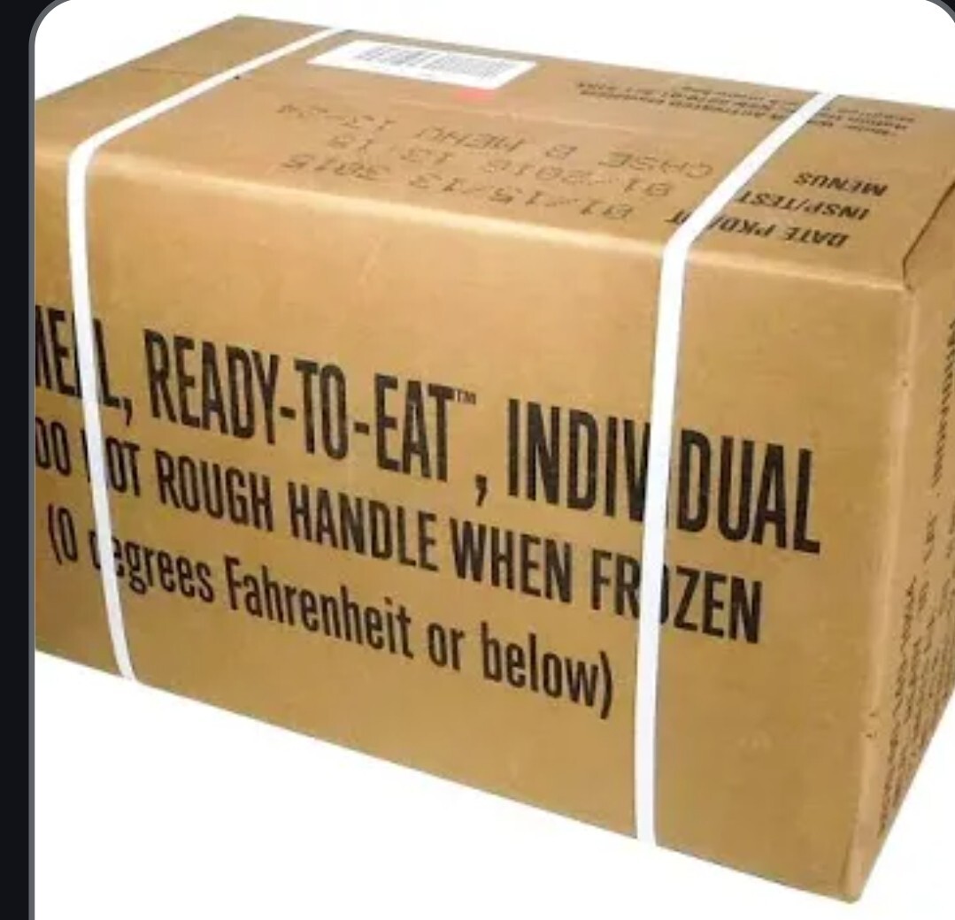 U.S. Original Military Case Menu “A” MRE with Menus 1-12