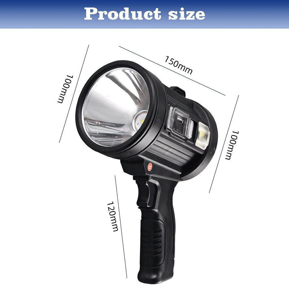 1000000 Lumens Rechargeable Spotlight Handheld Hunting Flashlight Led Spot light