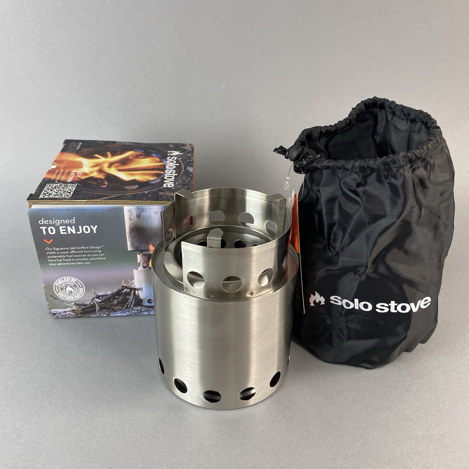 Solo Stove Lite Portable Camp Stove 304 Stainless Steel Low Smoke NEW