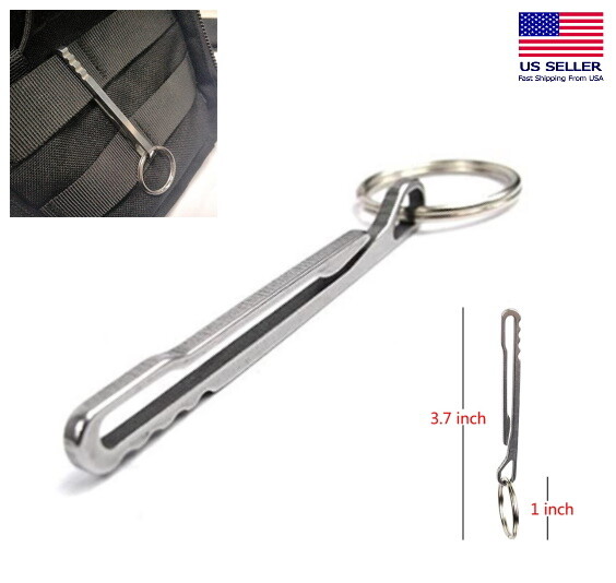 1PC Stainless Steel Hanging Buckle Bag Belt Clip Keychain EDC Quickdraw Key Ring
