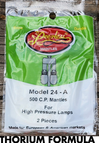 ONE PACK OF TWO OF PEERLESS 24-A MANTLES ORIGINAL FORMULA #999 STYLE FREE DECAL