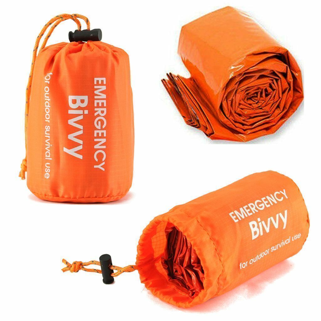 1-8 Pack Emergency Sleeping Bags Thermal Blanket Waterproof Outdoor Survival Bag