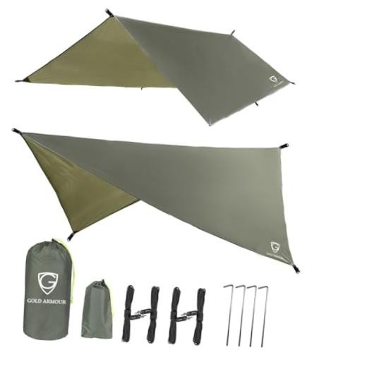 Rainfly Tarp for Hammock and Tent, 12x10ft Waterproof Lightweight Camping