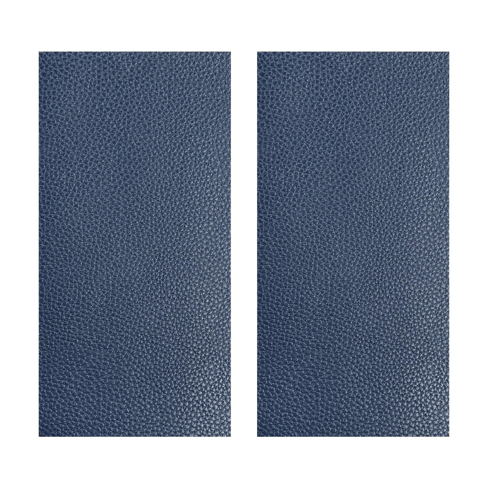 FSTURIOS 2 PCS Leather Repair Patch Tape, 4 x 8 3.9 × 7.9 inches, Navy Blue
