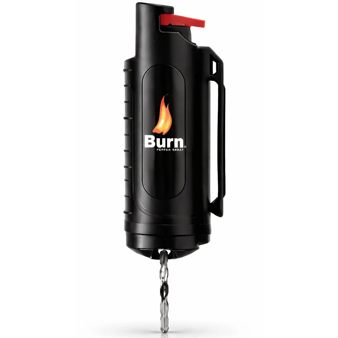 2 Pack BURN Pepper Spray 1/2oz Self Defense Keychain Case Molded OC Black