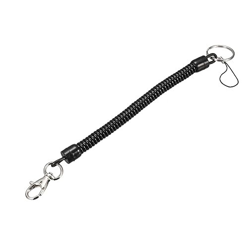 Spiral Retractable Coil Springs Lanyard, Keychain Cord Holder with Lobster