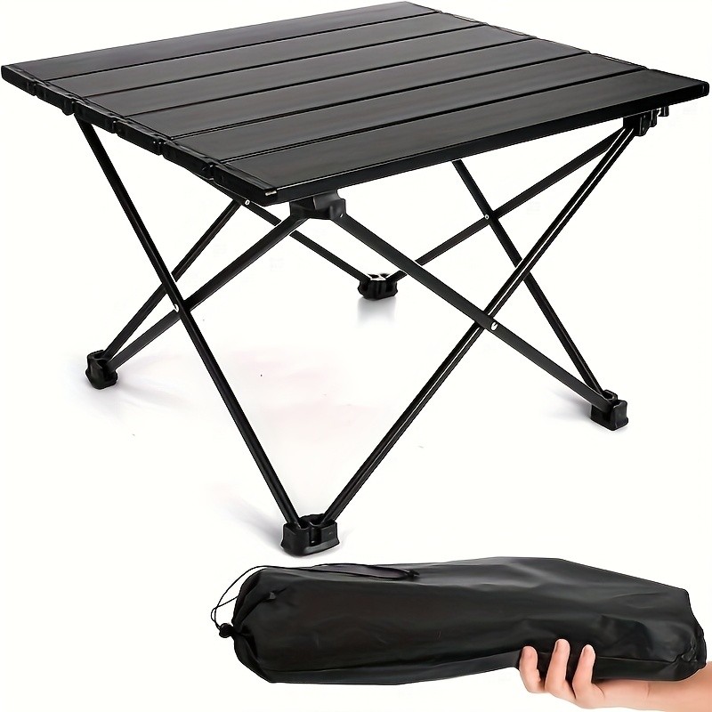 Ultralight Folding Camping Table, 15.5 Inch Portable Side Desk for Beach Picnic