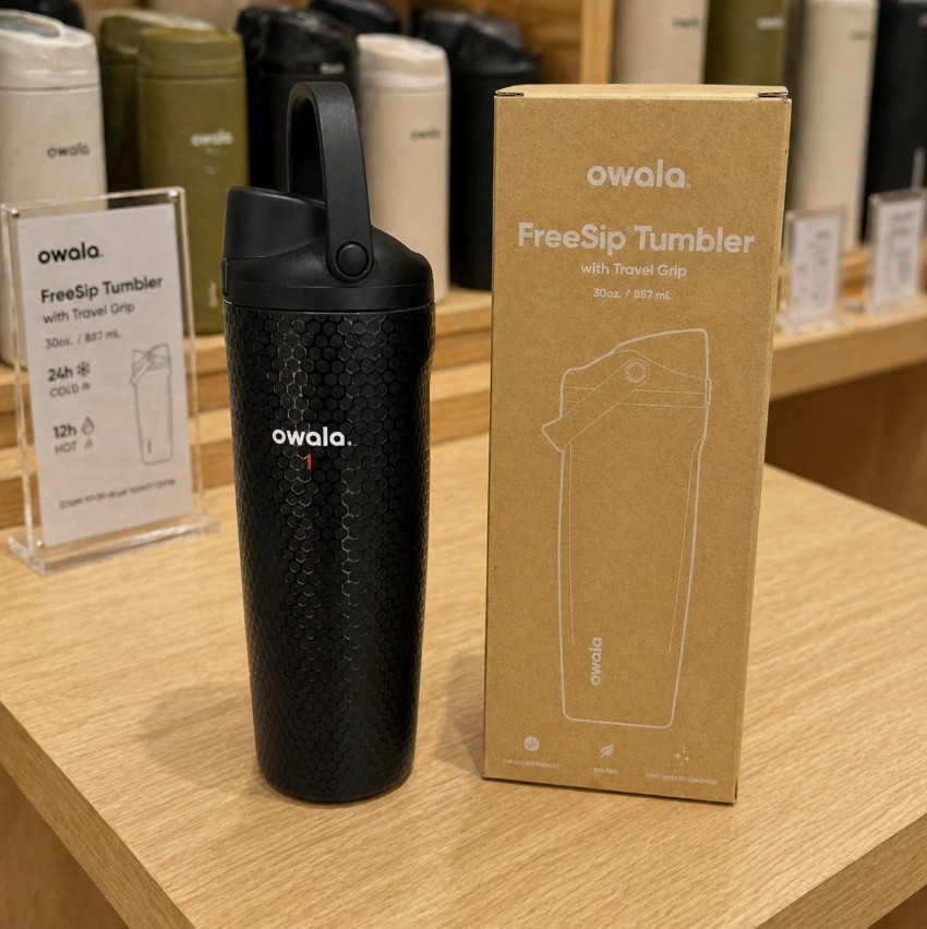 NEW Owala FreeSip “Fairways For Days” Golf 30oz Insulated Water Bottle Black