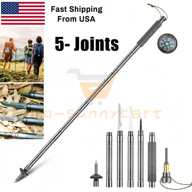 Multi-Functional Hiking Stick Tactical Hiking Pole-Tool Equipment Hiking Pole US