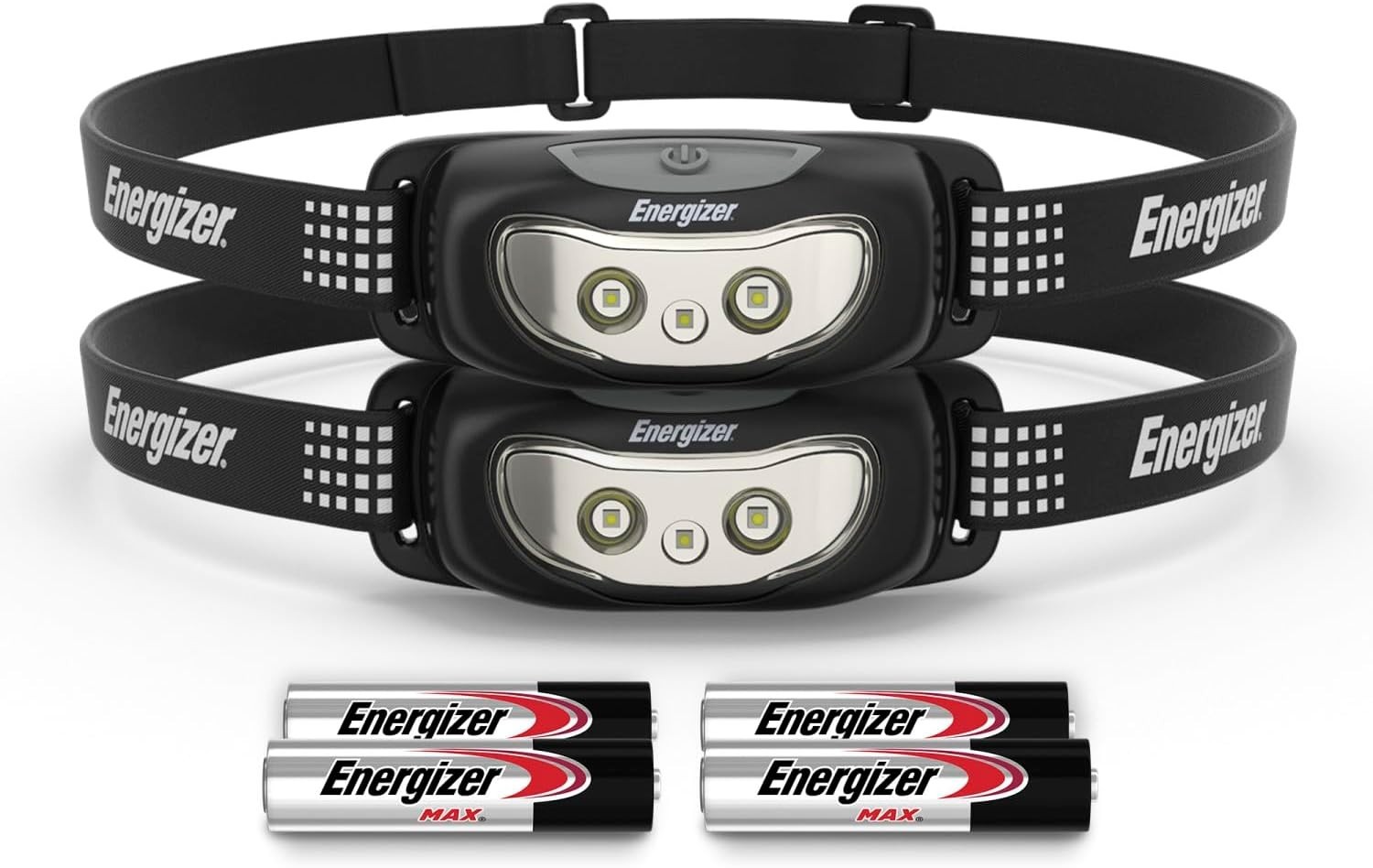 Energizer LED Headlamp (2-Pack) Universal+, IPX4 Water Resistant Headlamps, High