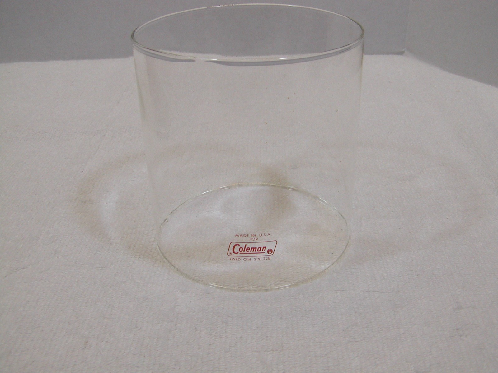 COLEMAN RED LETTER GLASS LANTERN GLOBE 220,228