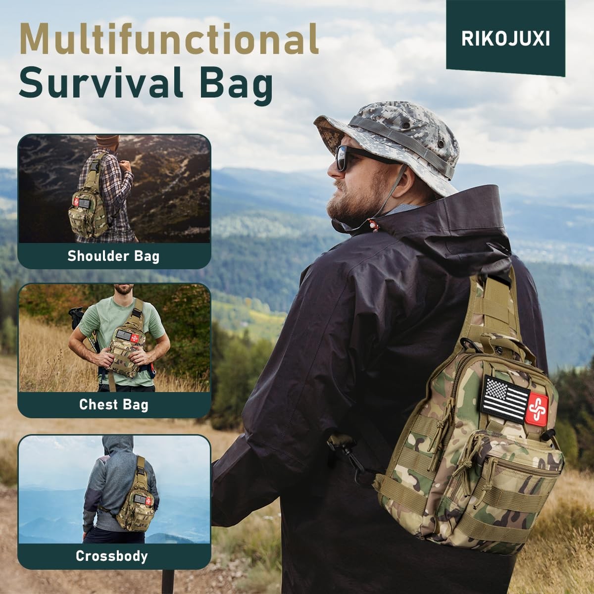 Survival Kit, 262Pcs Survival Gear and Supplies with First Aid Kit Pouch and …