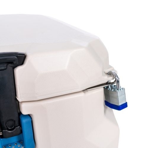Lifetime 65 Quart High Performance Wheeled Cooler, Pumice Stone / Sea Blue 91259