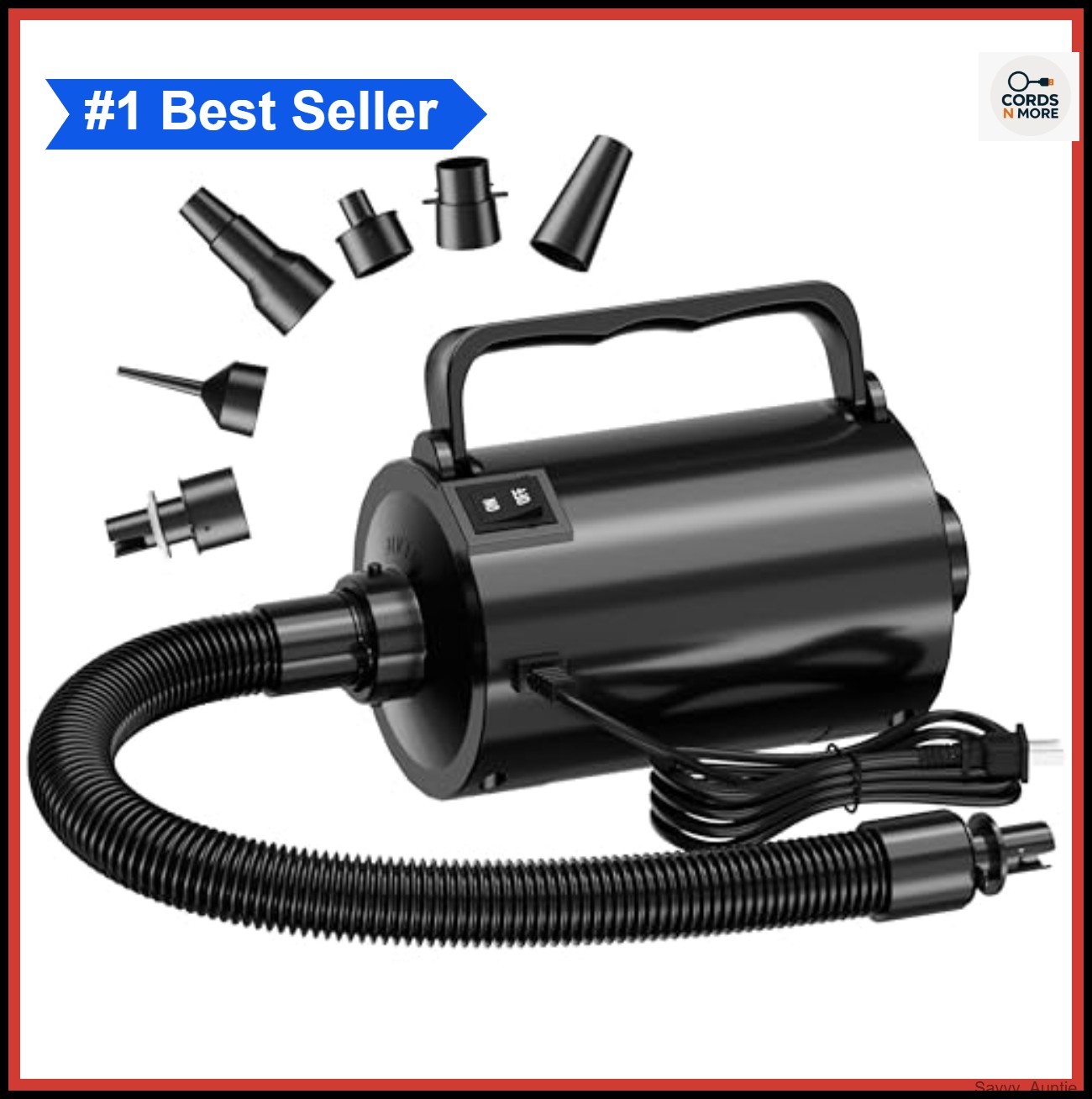 Electric Air Pump 320W High Power Inflator Deflator Pool Floats Air Mattress